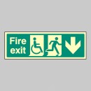 Disabled Fire Exit - Arrow Down