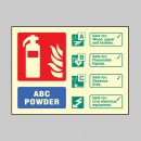 ABC Dry Powder Extinguisher Identification Sign