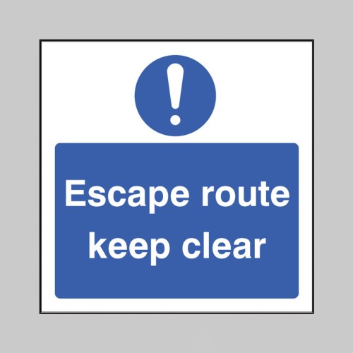 ! - Escape Route - Keep Clear