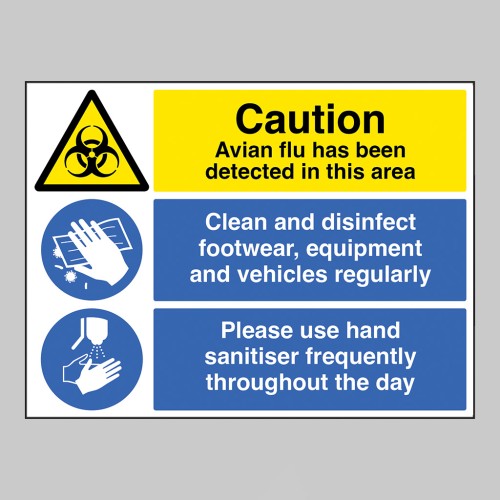 Caution - Avian Flu has been Detected in this Area 