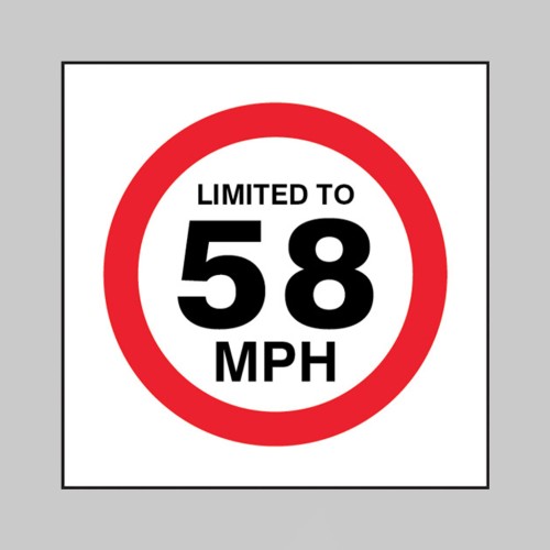 Limited to 58mph
