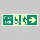 Disabled Fire Exit - Arrow Right