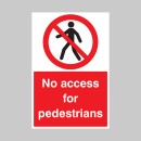 No Access for Pedestrians