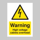 Warning - High Voltage Cables Overhead