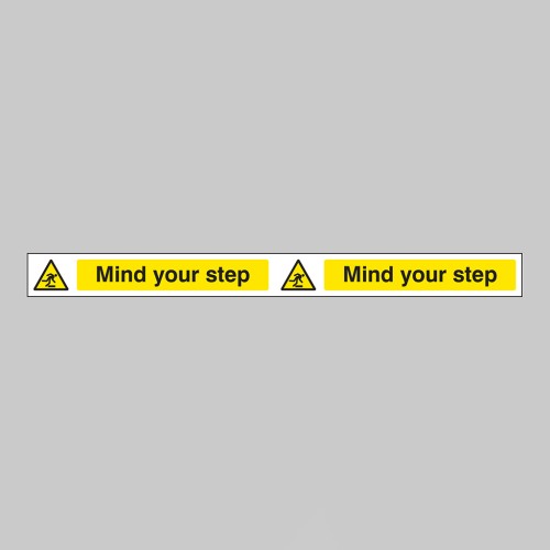 Mind Your Step - Self Adhesive Vinyl - 400 x 35mm