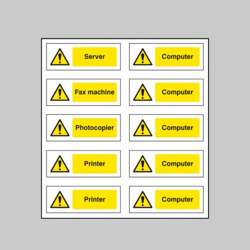 Office Labels (Various Machinery) (Sheet of 10)