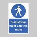 Pedestrians Must Use this Route