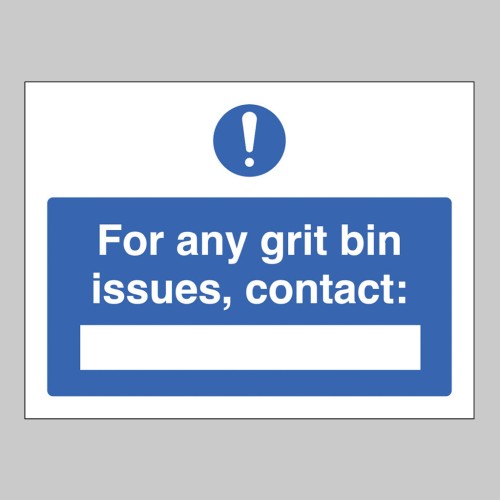 For Any Grit Bin Issues, Contact: