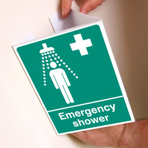 Emergency Shower - Projecting Sign
