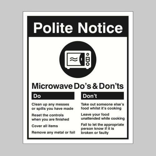 Microwave - Do's & Don'ts