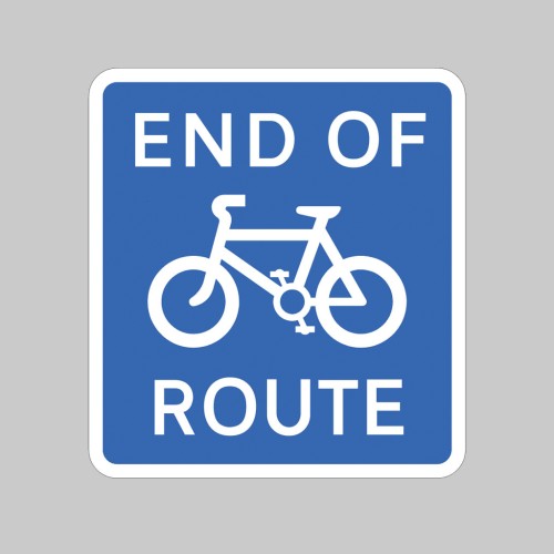 End of Cycle Route - Class R2 - Permanent
