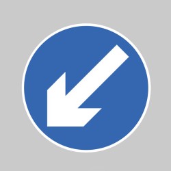Fold Up Sign - Keep Left