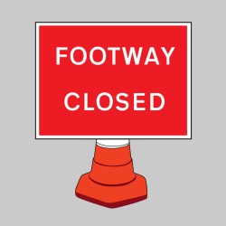 Footway Closed Cone Sign