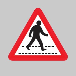 Pedestrians Crossing Ahead - Class R2 - Permanent