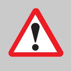 ! - Road Traffic - Exclamation Symbol - Class RA1 - Temporary