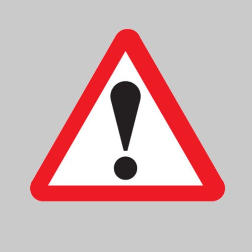 ! - Road Traffic - Exclamation Symbol - Class RA1 - Temporary