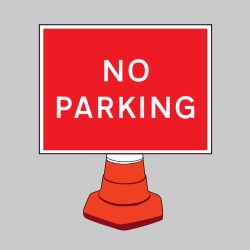 No Parking - Cone Sign
