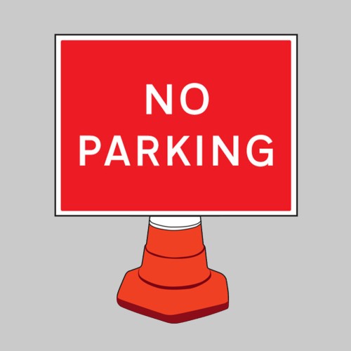 No Parking - Cone Sign