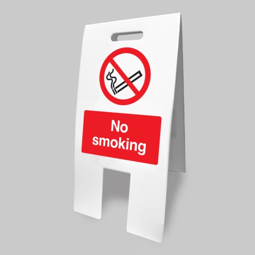 No Smoking - Lightweight Standing Folding Sign