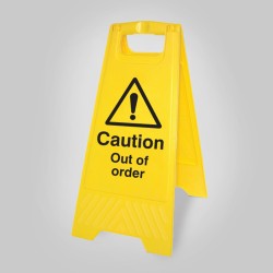 Caution - Out of Order - Self Standing Floor Sign