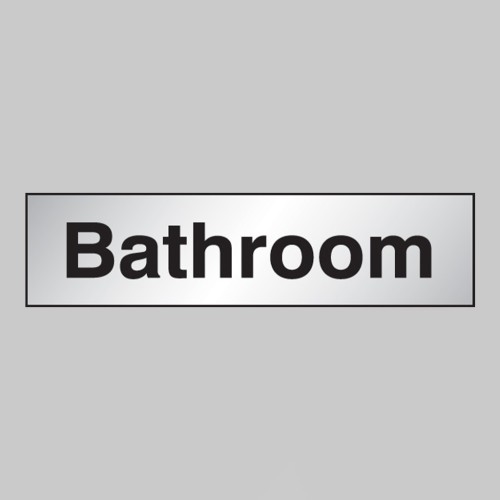 Bathroom - Engraved - Aluminium / Brass Effect