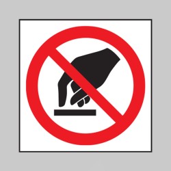 Do Not Touch Symbol (Roll of 100 Labels)