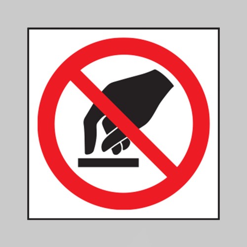Do Not Touch Symbol (Roll of 100 Labels)