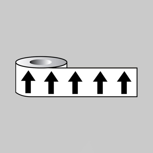 Black Arrows On White - Pipeline ID Tape