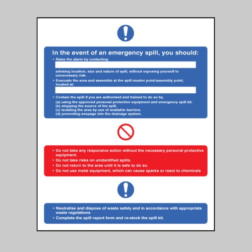 In the Event of An Emergency Spill