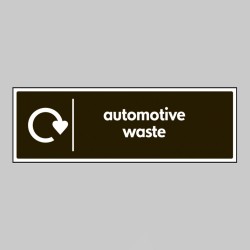 Automotive Waste - WRAP Recycling Sign