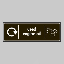 Used Engine Oil - WRAP Recycling Sign