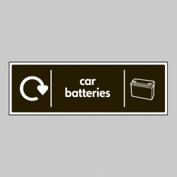 Car Batteries - WRAP Recycling Sign
