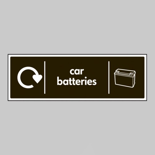 Car Batteries - WRAP Recycling Sign