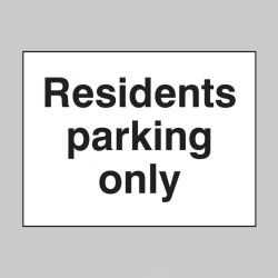 Residents Parking Only