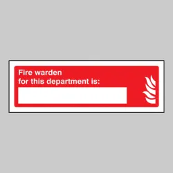 Fire Warden for this Department Is Fire Warden for this Department Is