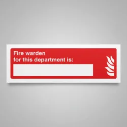 Fire Warden for this Department Is Fire Warden for this Department Is