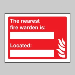 The Nearest Fire Warden Is (Space for Details) The Nearest Fire Warden Is (Space for Details)