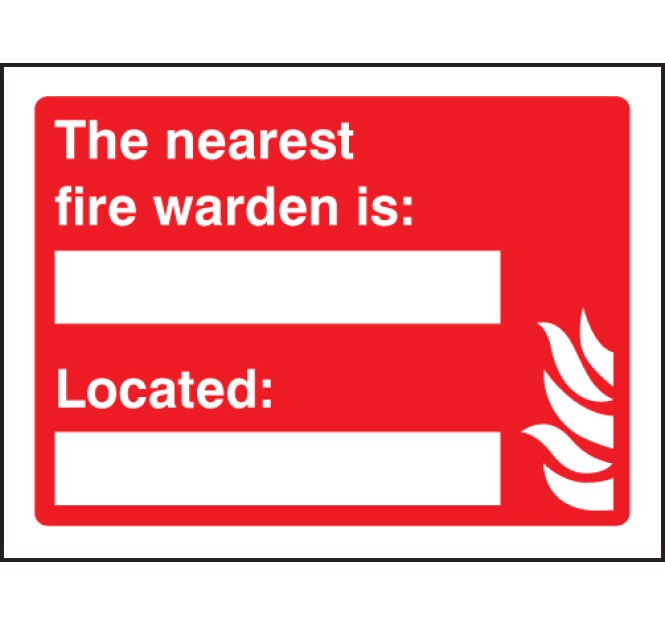 The Nearest Fire Warden Is (Space for Details)