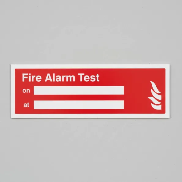Fire Alarm Test On / At Fire Alarm Test On / At