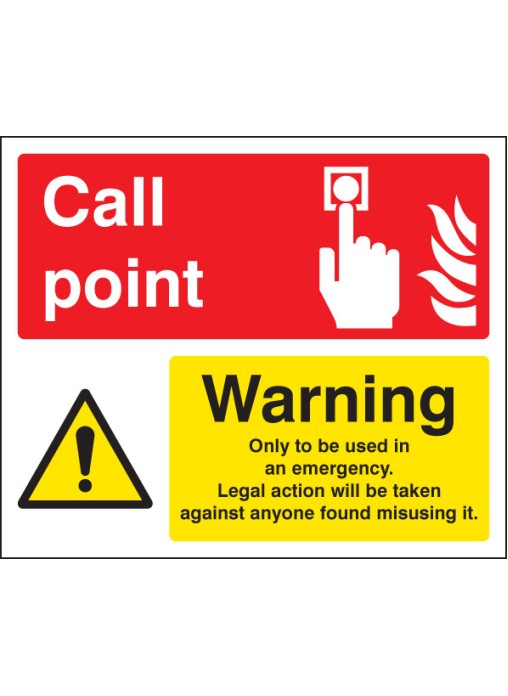 Fire Alarm Warning Only to be Operated in Emergency