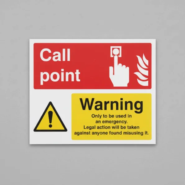 Fire Alarm Warning - Only to be Operated in Emergency