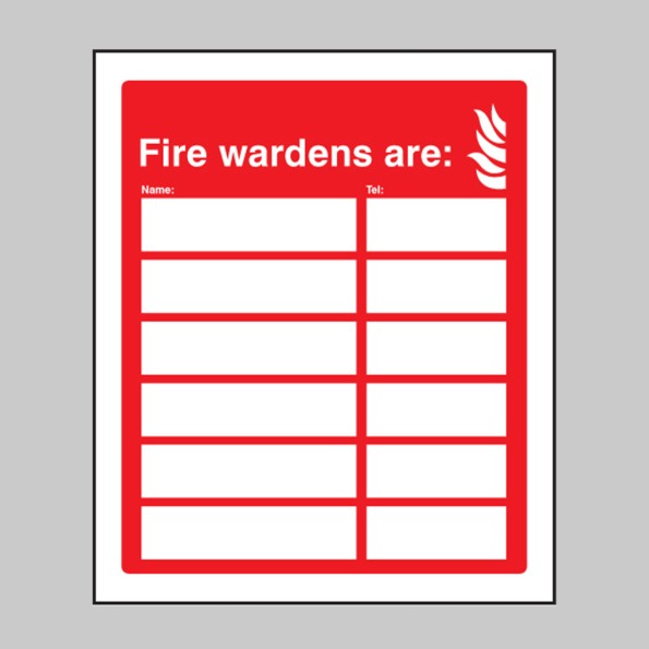 Fire Wardens Are (6 Names and Numbers)