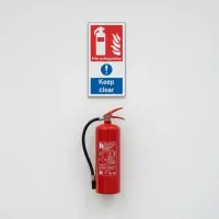 Fire Extinguisher Keep Clear (Multi Message)