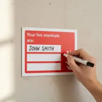 Your Fire Marshals Are (Space for 3 People) Your Fire Marshals Are (Space for 3 People)