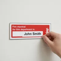Fire Marshal for this Department Is