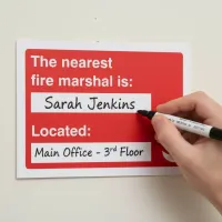 The Nearest Fire Marshal Is (Space for Details) The Nearest Fire Marshal Is (Space for Details)