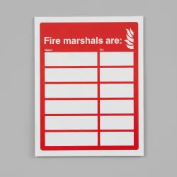 Fire Marshals Are (6 Names and Numbers)