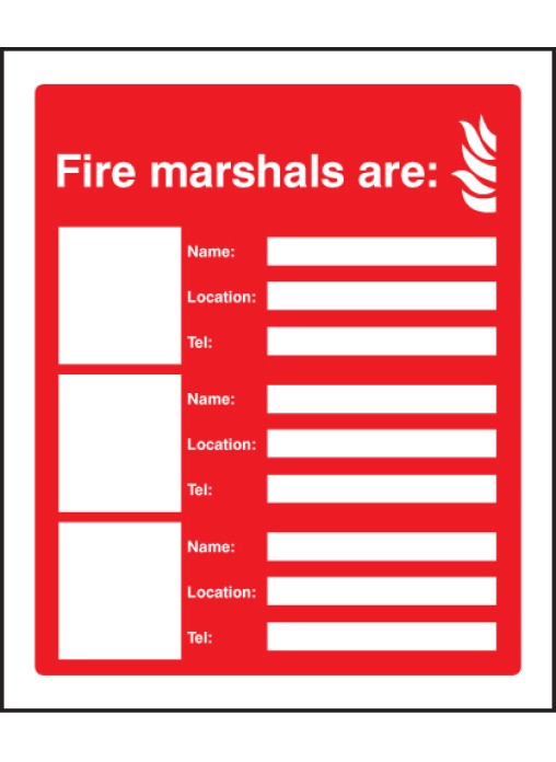 Fire Marshals Are (3 Names Locations and Numbers)