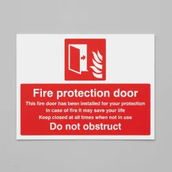Fire Protection Door - Do Not Obstruct