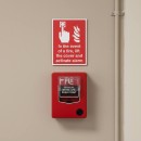 In the event of a Fire - Lift the Cover and Activate Alarm